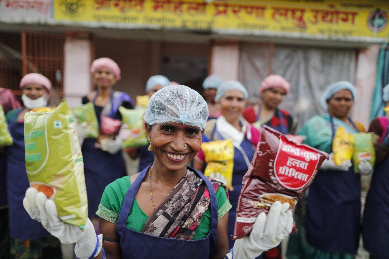 Women are fulfilling the duty of mother and friend through take home ration scheme