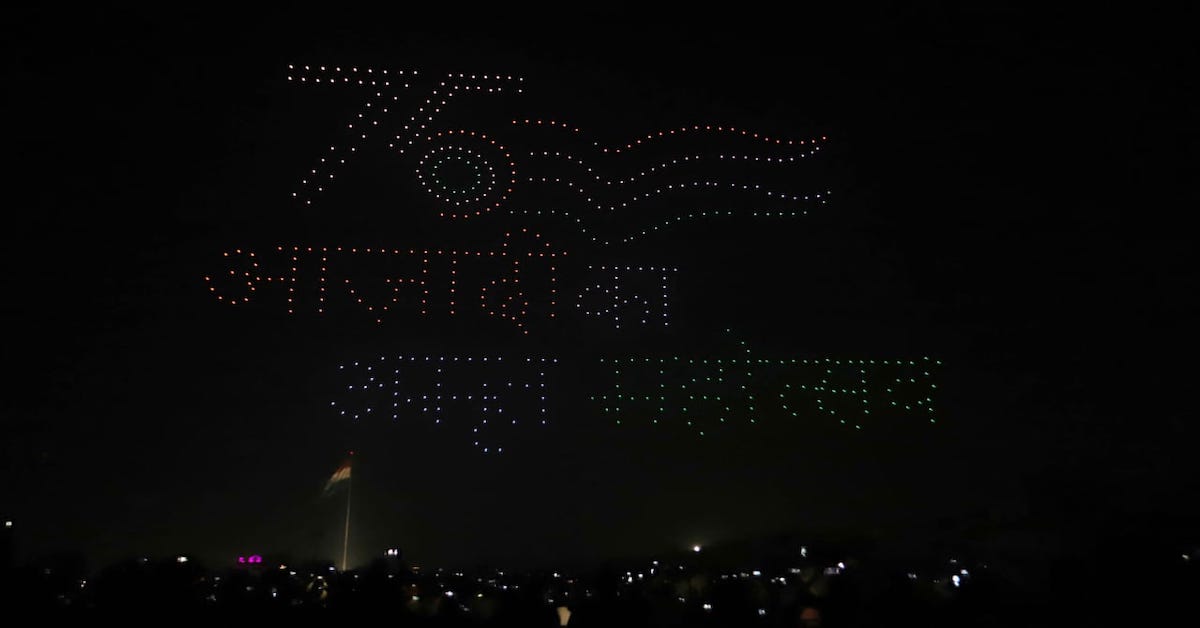 Country biggest drone show held in Gorakhpur on Kakori Sacrifice Day