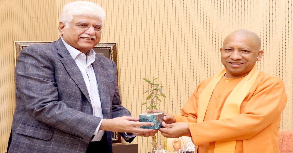 Rakesh Bharti Mittal met Chief Minister Yogi Adityanath
