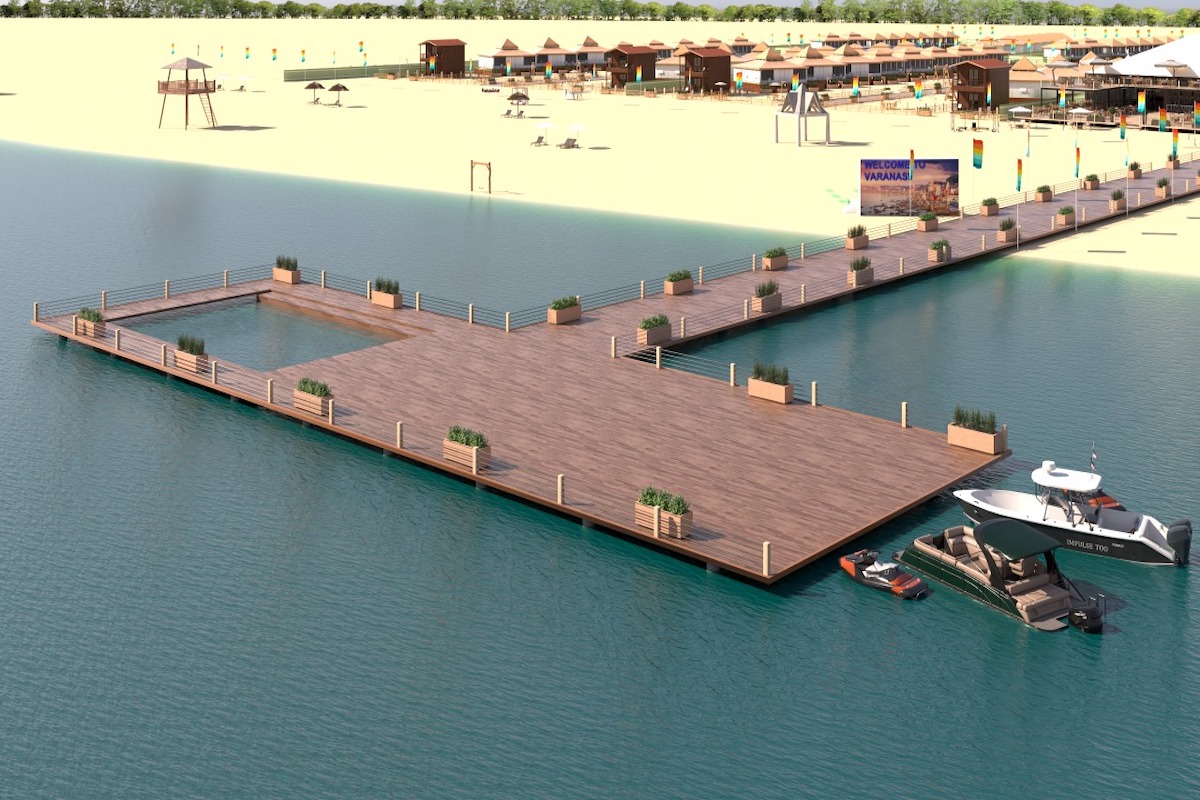 Bath pool to be built on floating jetty in tent city