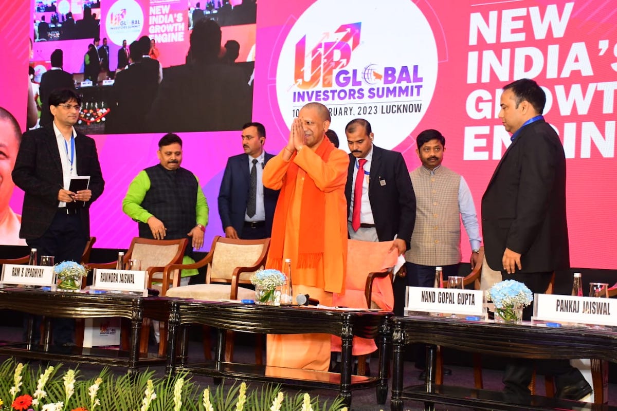 Chief Minister Yogi Adityanath met the people of UP Diaspora at Hotel Taj and addressed them encouraging them to invest in Uttar Pradesh