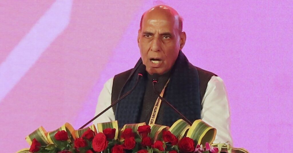 Defense Minister Rajnath Singh addressed the session on Defense Corridor of UP GIS 23